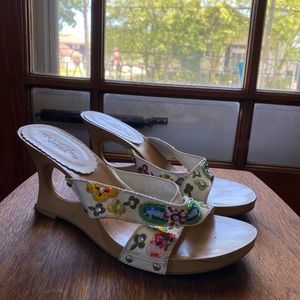 Vintage Strappy Mule Wedge